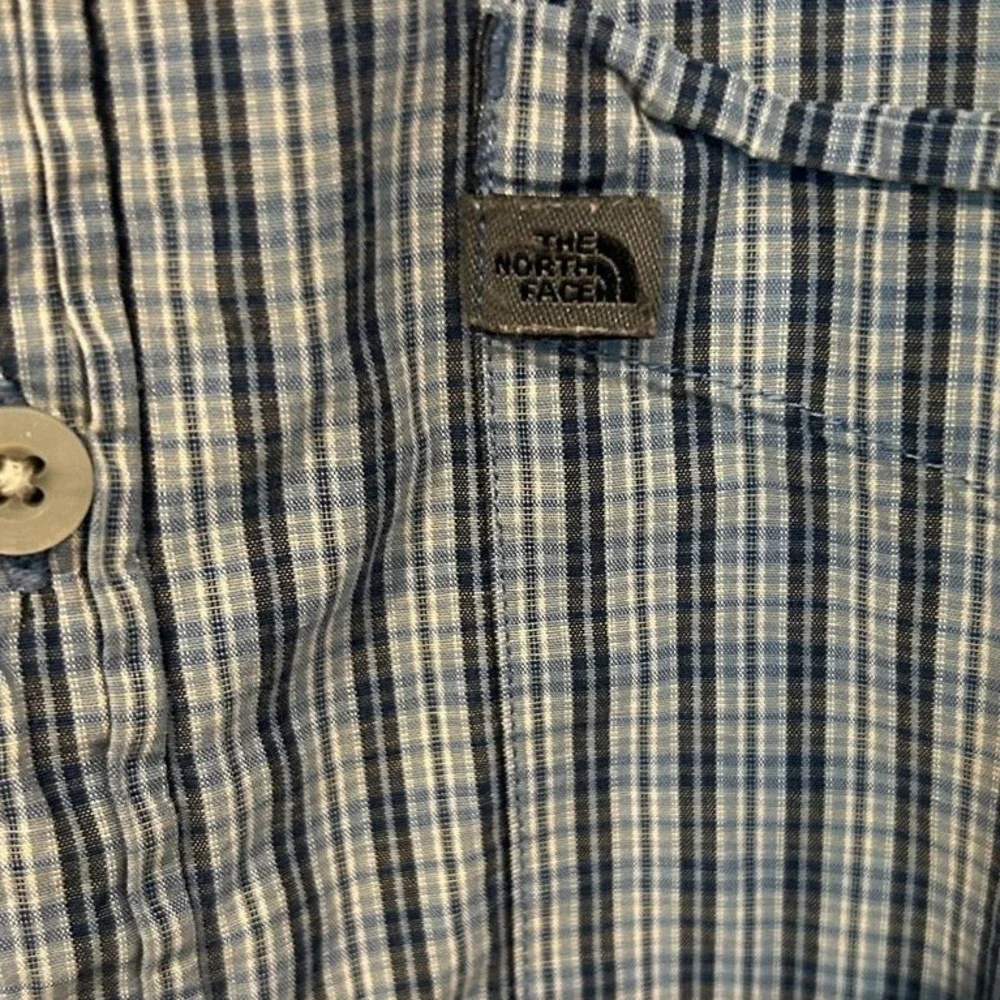 The‎ North Face A5 Series Shirt XL Men's Blue Plaid Short Sleeve Button Down
